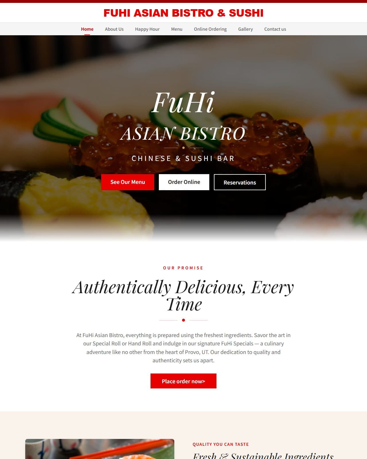 FuHi Asian Bistro & Sushi官網