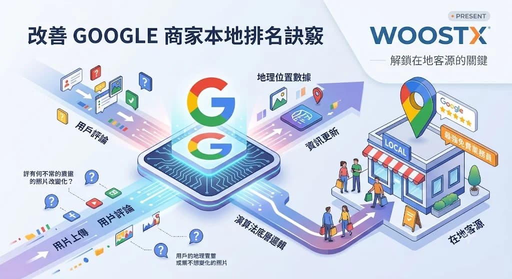 WOOSTX-Google 商家地圖行銷│商家驗證│商家停權│網頁SEO建立│廣告代操