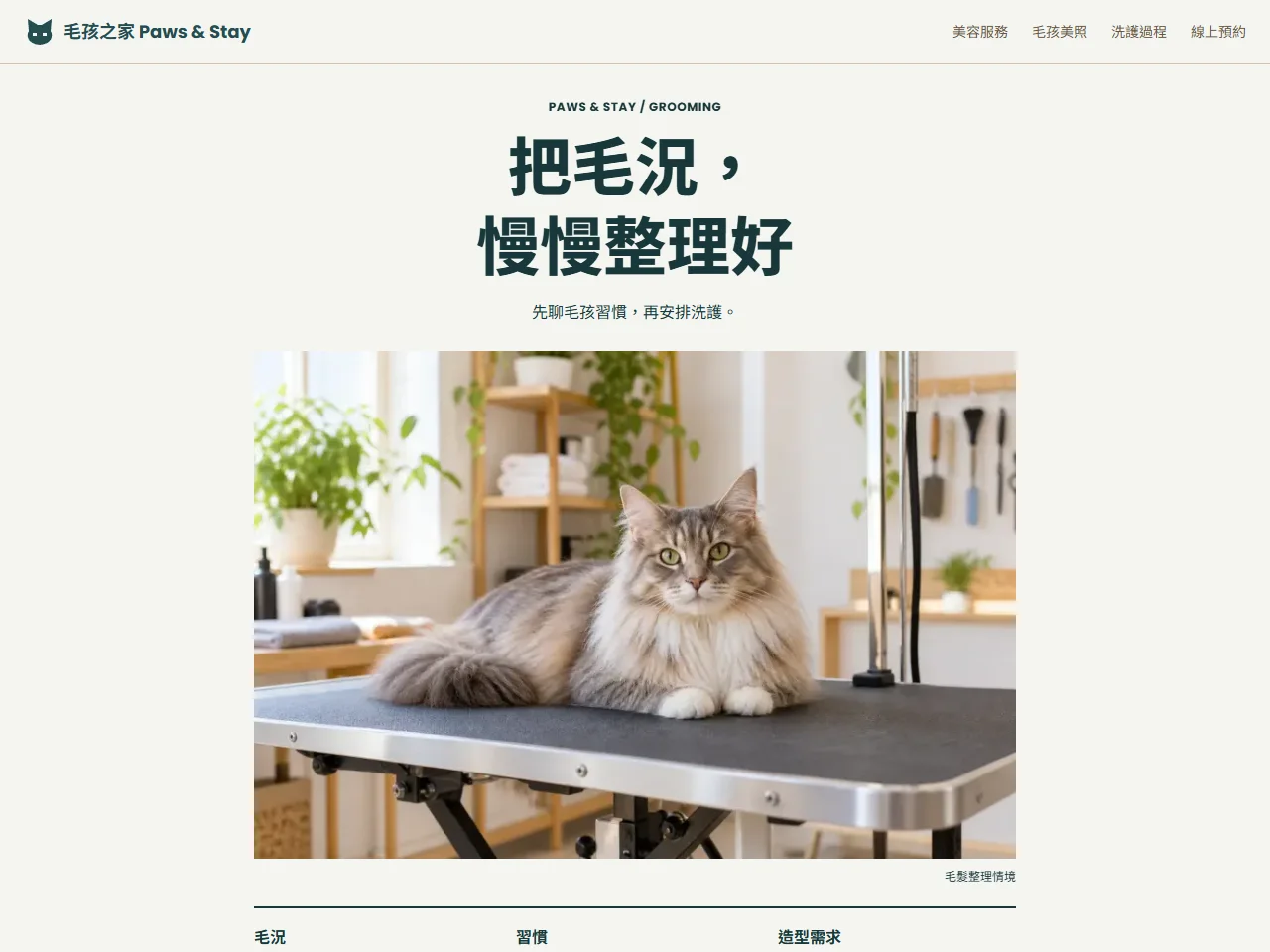 毛孩之家 模板預覽