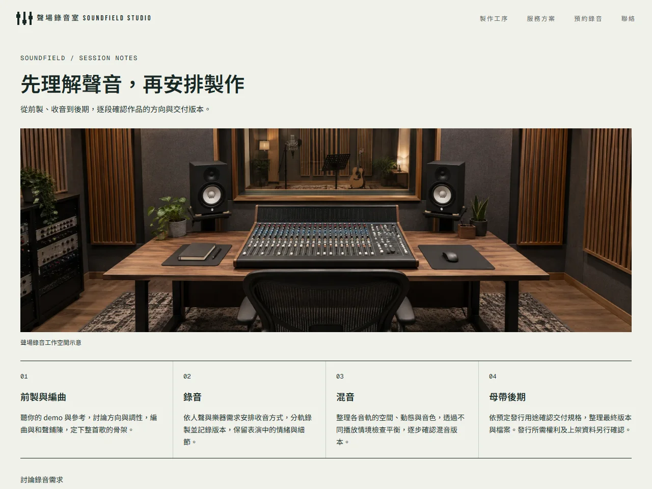 聲場錄音室 模板預覽